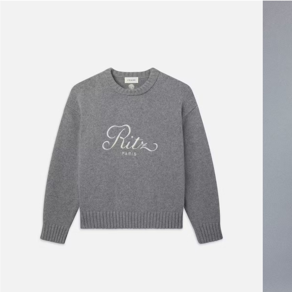 Ritz Paris Grey Sweater frame x ritz